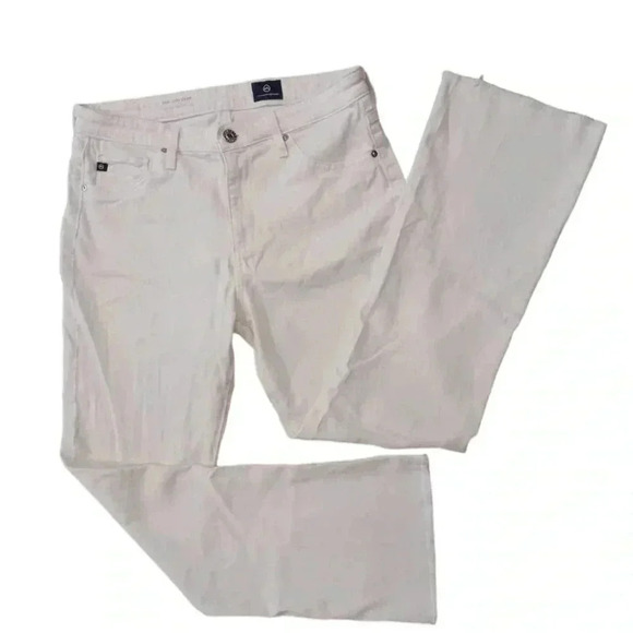 AG JODI Crop White Jeans Raw Hem  Size 28 - Picture 5 of 13